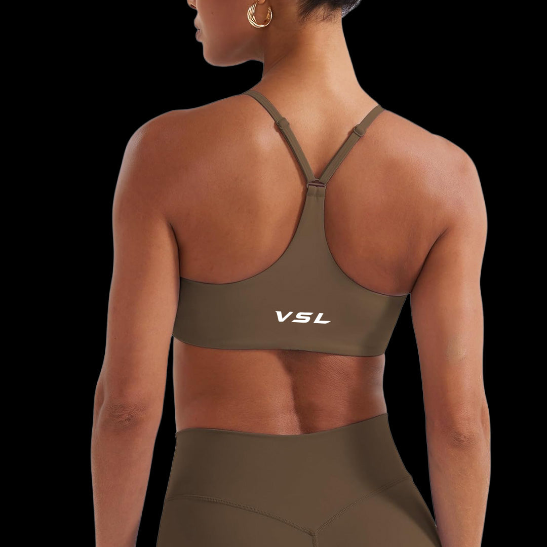 VSL Coffee Y Back Sports Bra
