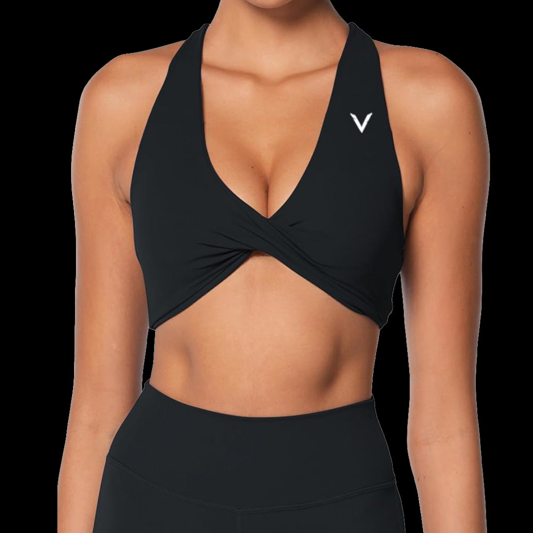 VSL Black Cross Back Sports Bra