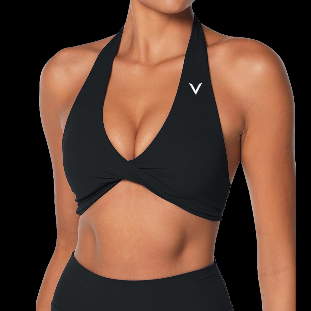 VSL Black Halter Sports Bra