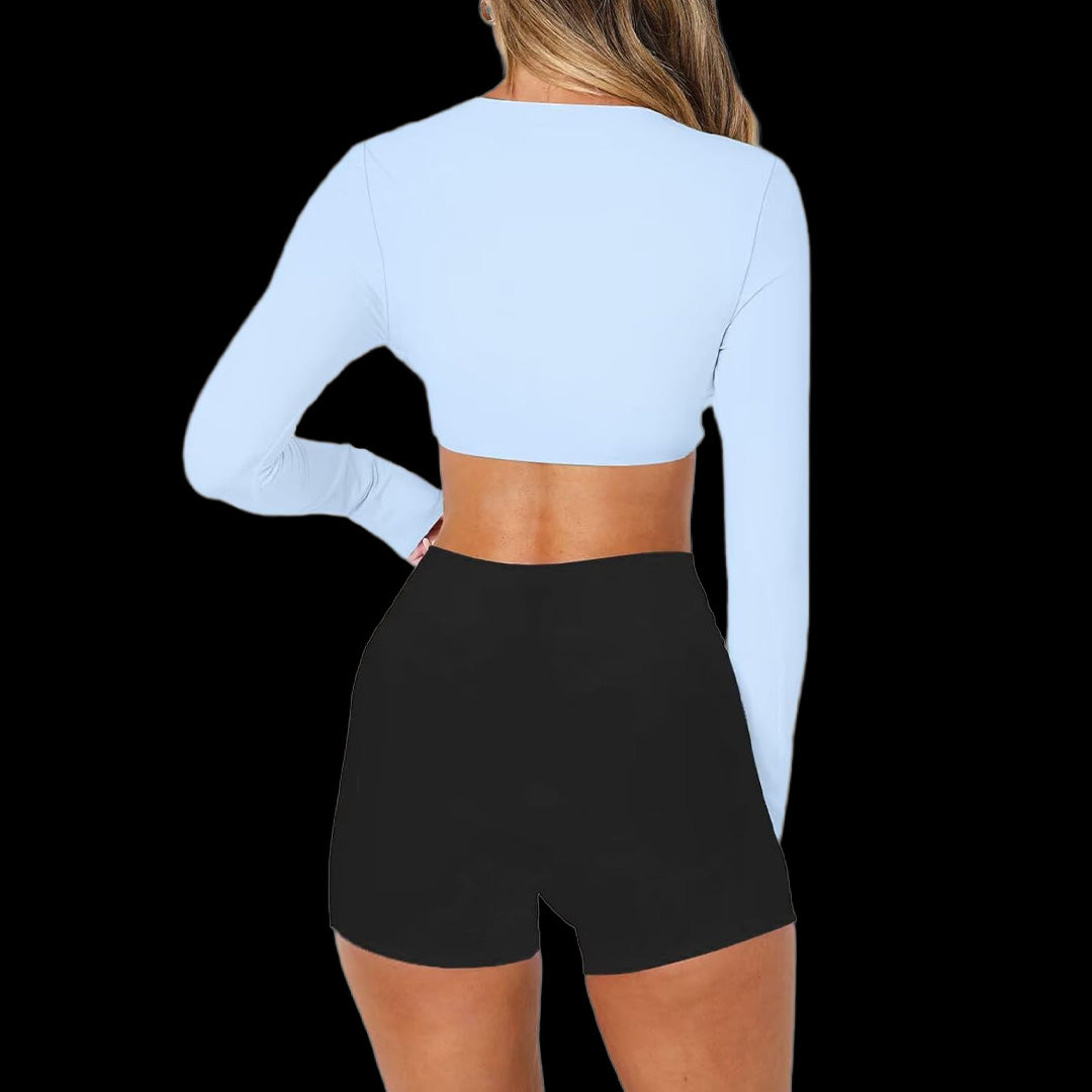 VSL Icy Blue Allure Long Sleeve Top