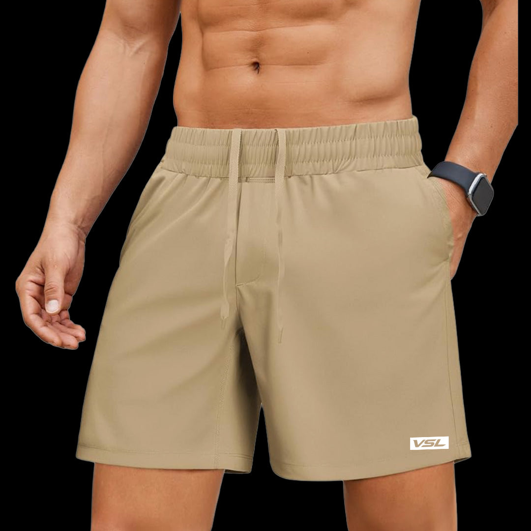 VSL Khaki 5 inch Vessel Running Shorts