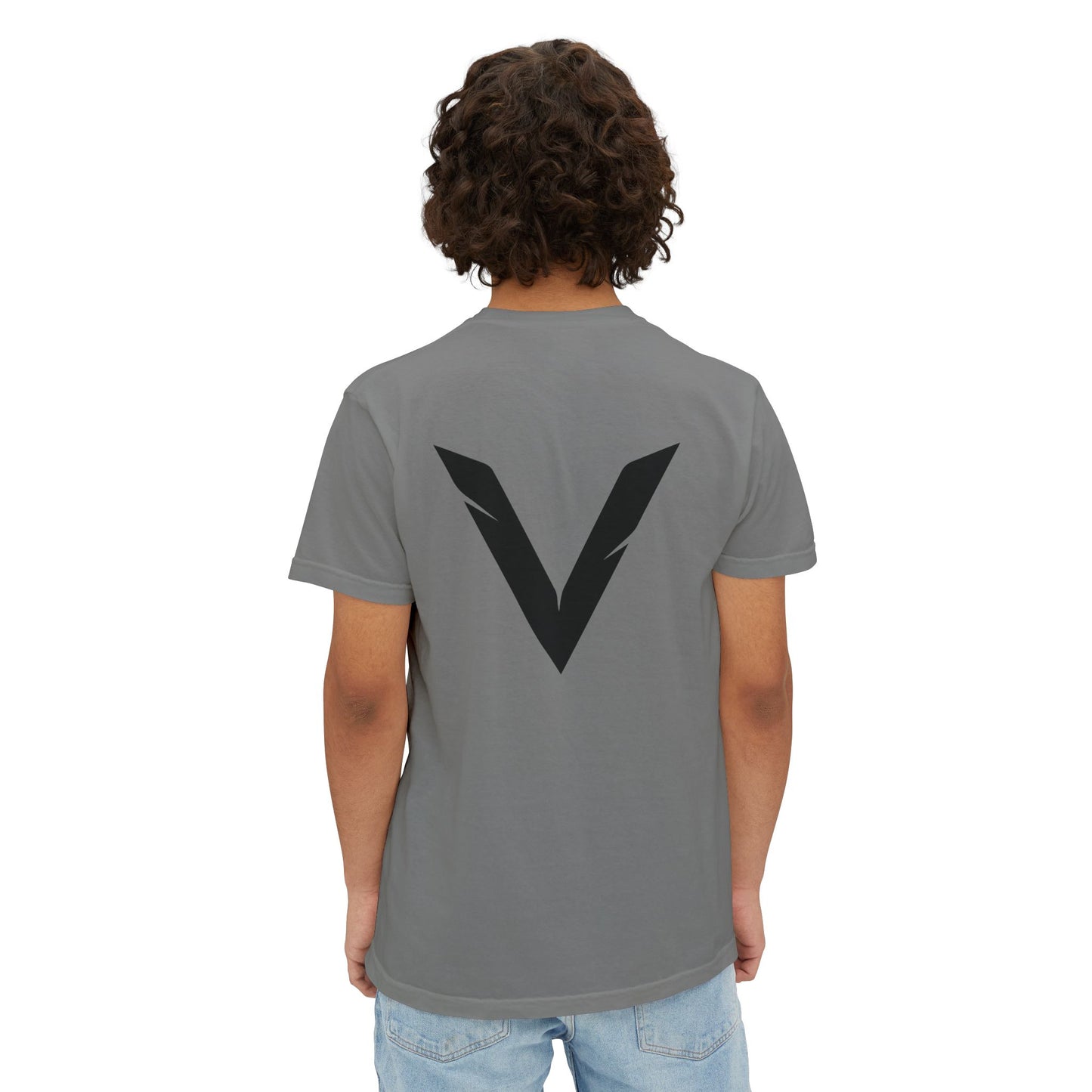VSL Logo Pocket T-Shirt — Minimalist Graphic Tee with Back V Emblem