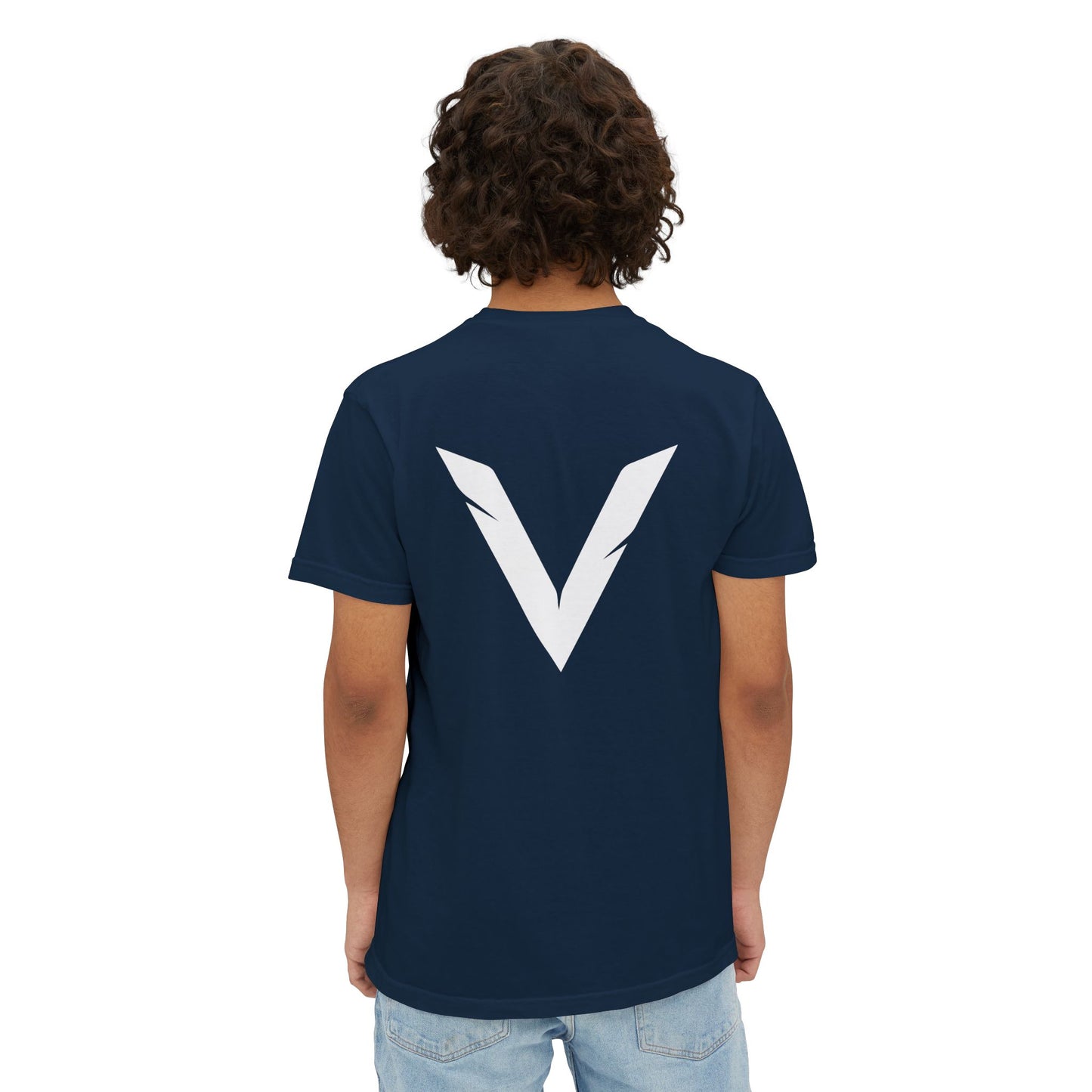 VSL Logo Pocket T-Shirt — Minimalist Graphic Tee with Back V Emblem