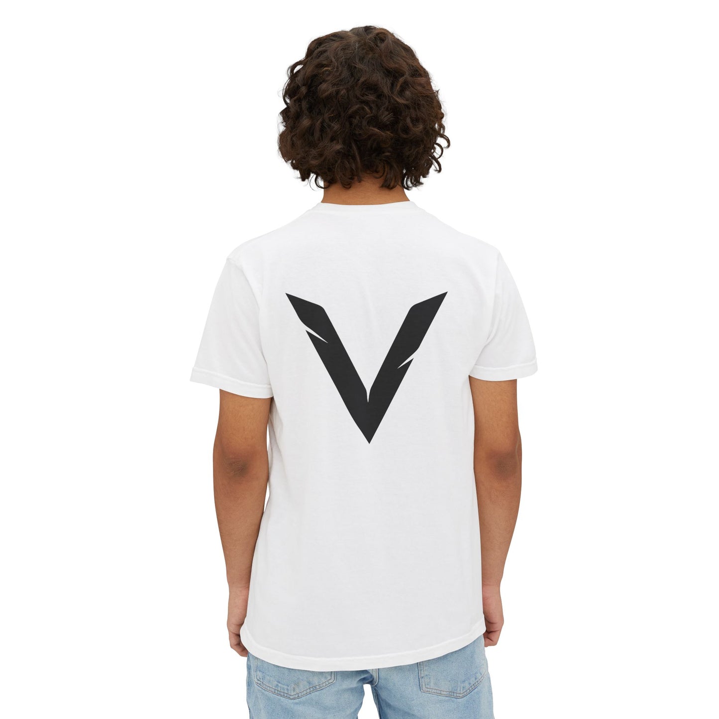 VSL Logo Pocket T-Shirt — Minimalist Graphic Tee with Back V Emblem