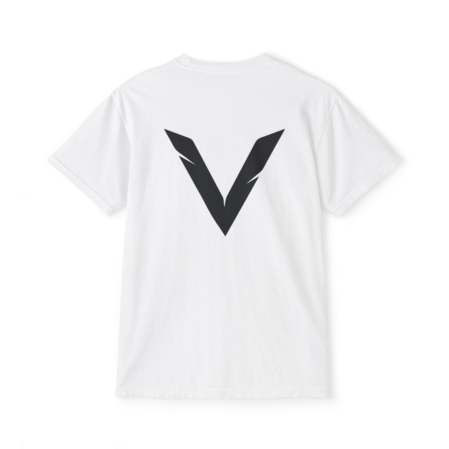 VSL Logo Pocket T-Shirt — Minimalist Graphic Tee with Back V Emblem