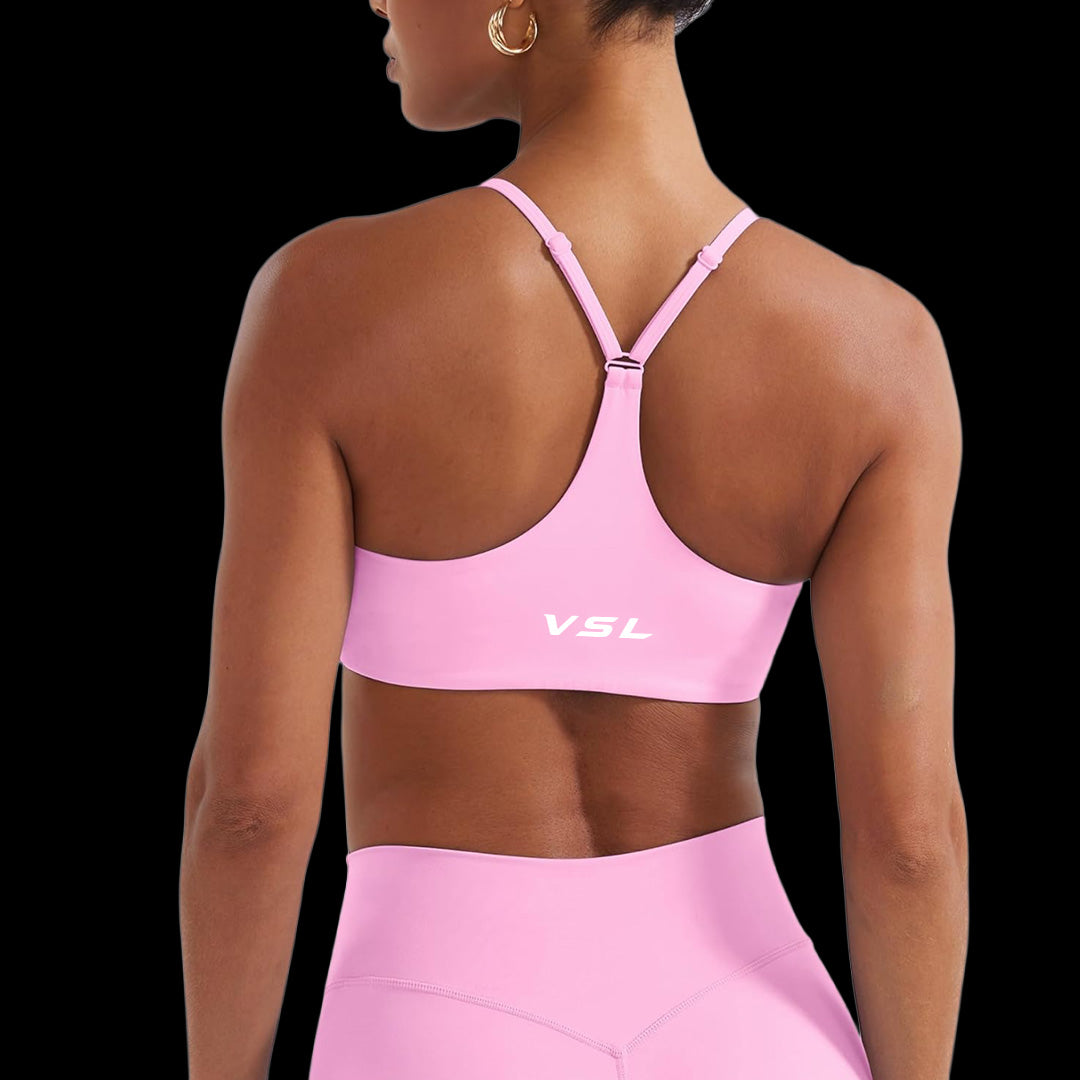 VSL Pink Y Back Sports Bra
