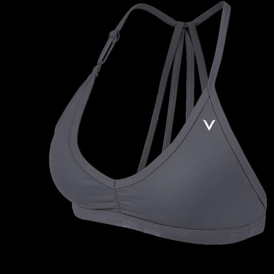 VSL Grey Adjustable Back Sports Bra