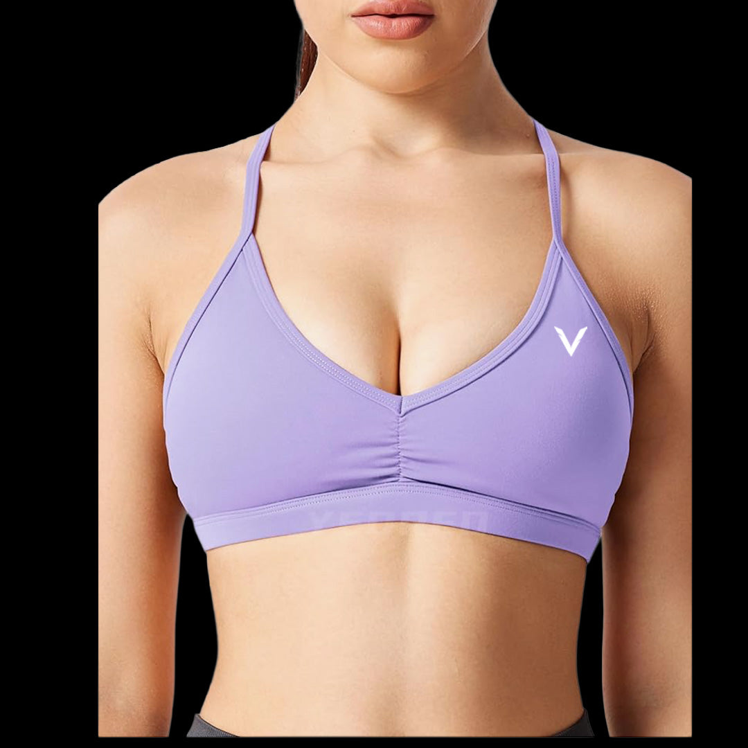 VSL Lilac Adjustable Back Sports Bra
