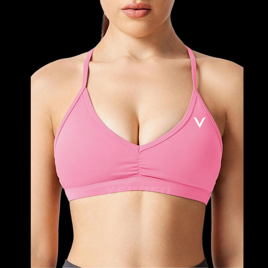 VSL Pink Adjustable Back Sports Bra