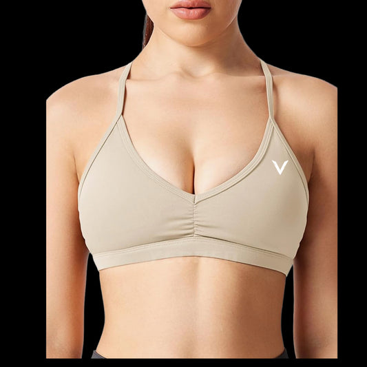 VSL Tan Adjustable Back Sports Bra