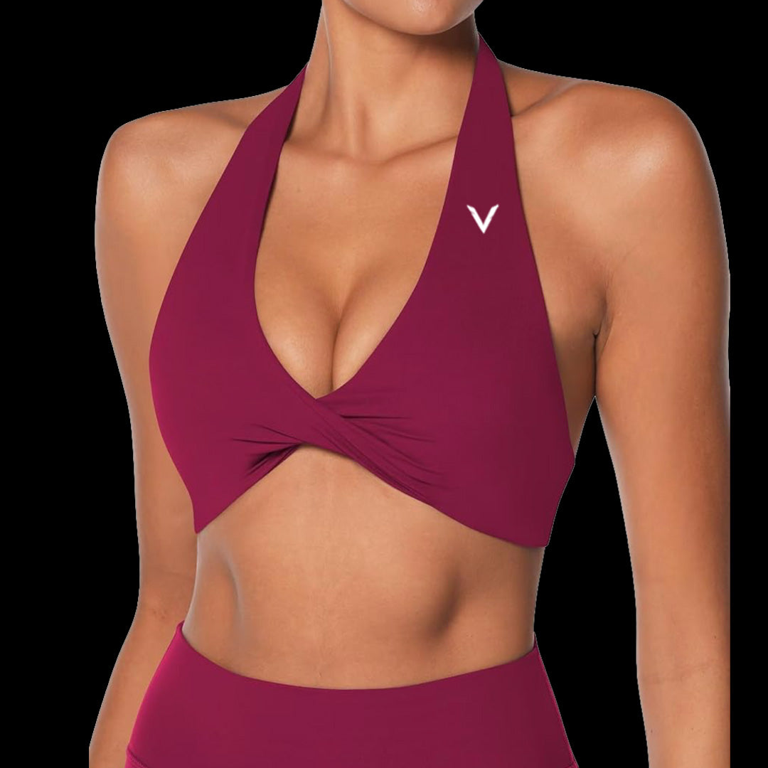 VSL Berry Halter Sports Bra