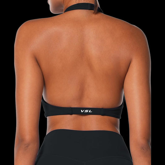 VSL Black Halter Sports Bra