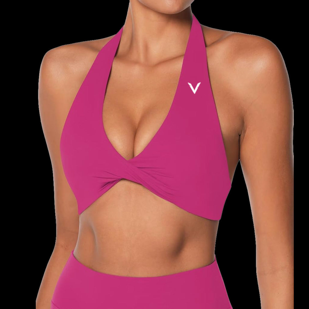 VSL Magenta Halter Sports Bra