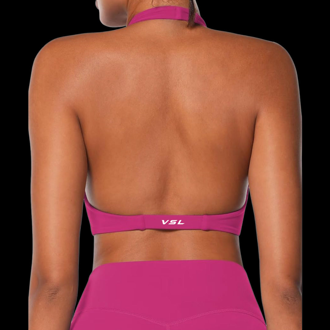 VSL Magenta Halter Sports Bra