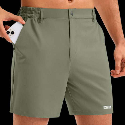 VSL Fog Green Golf Shorts