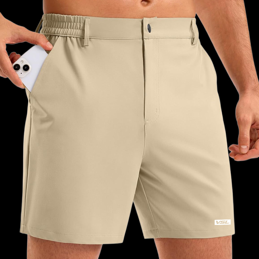 VSL Light Khaki Golf Shorts