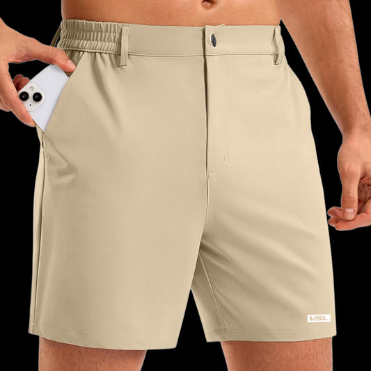 VSL Light Khaki Golf Shorts