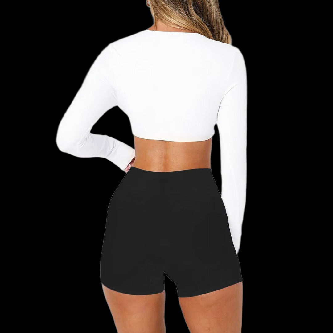 VSL White Allure Long Sleeve Top