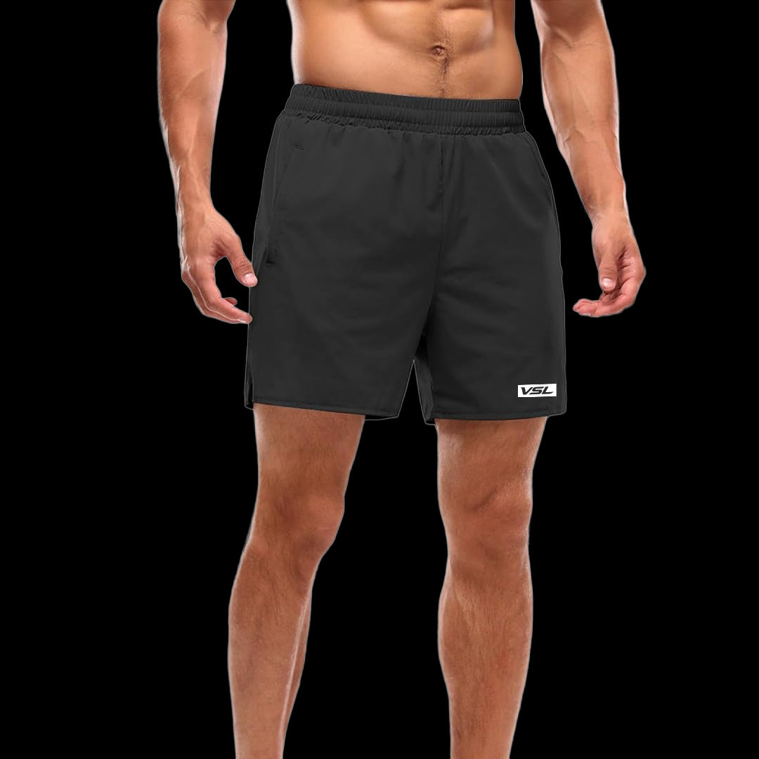 VSL Black 5 inch Lined Shorts