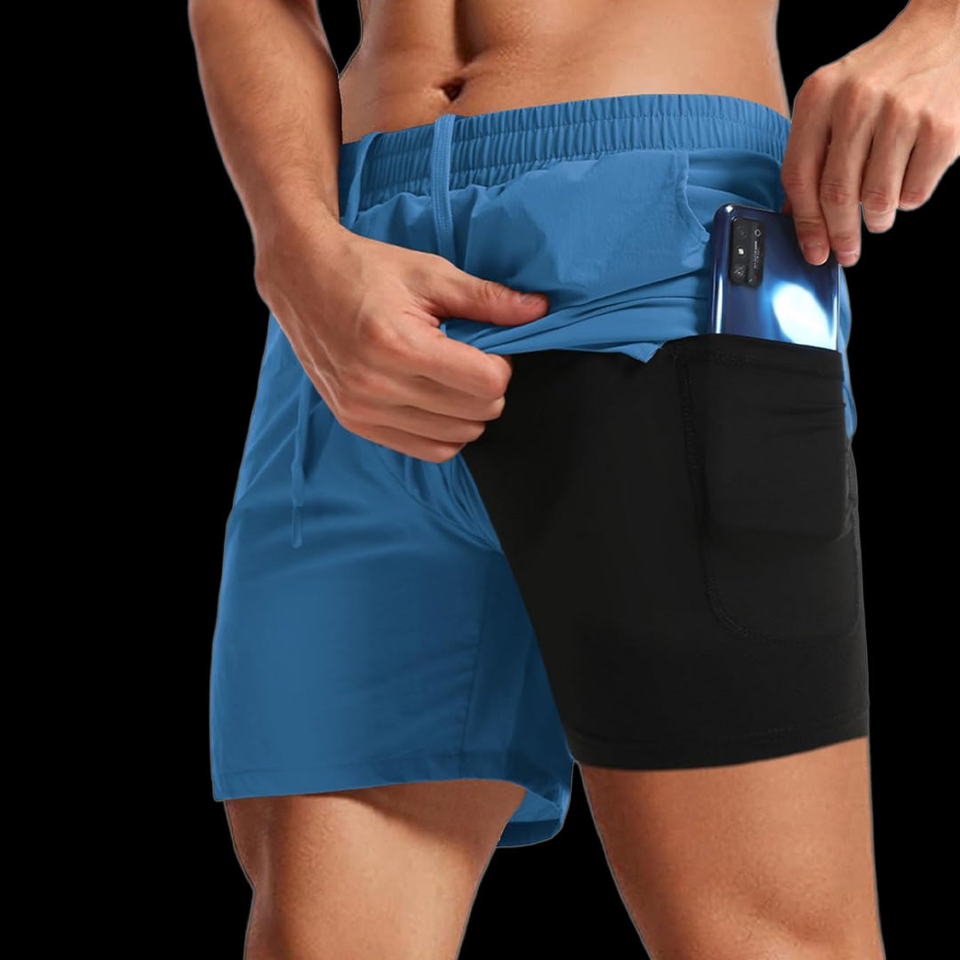 VSL Blue 5 inch Lined Shorts