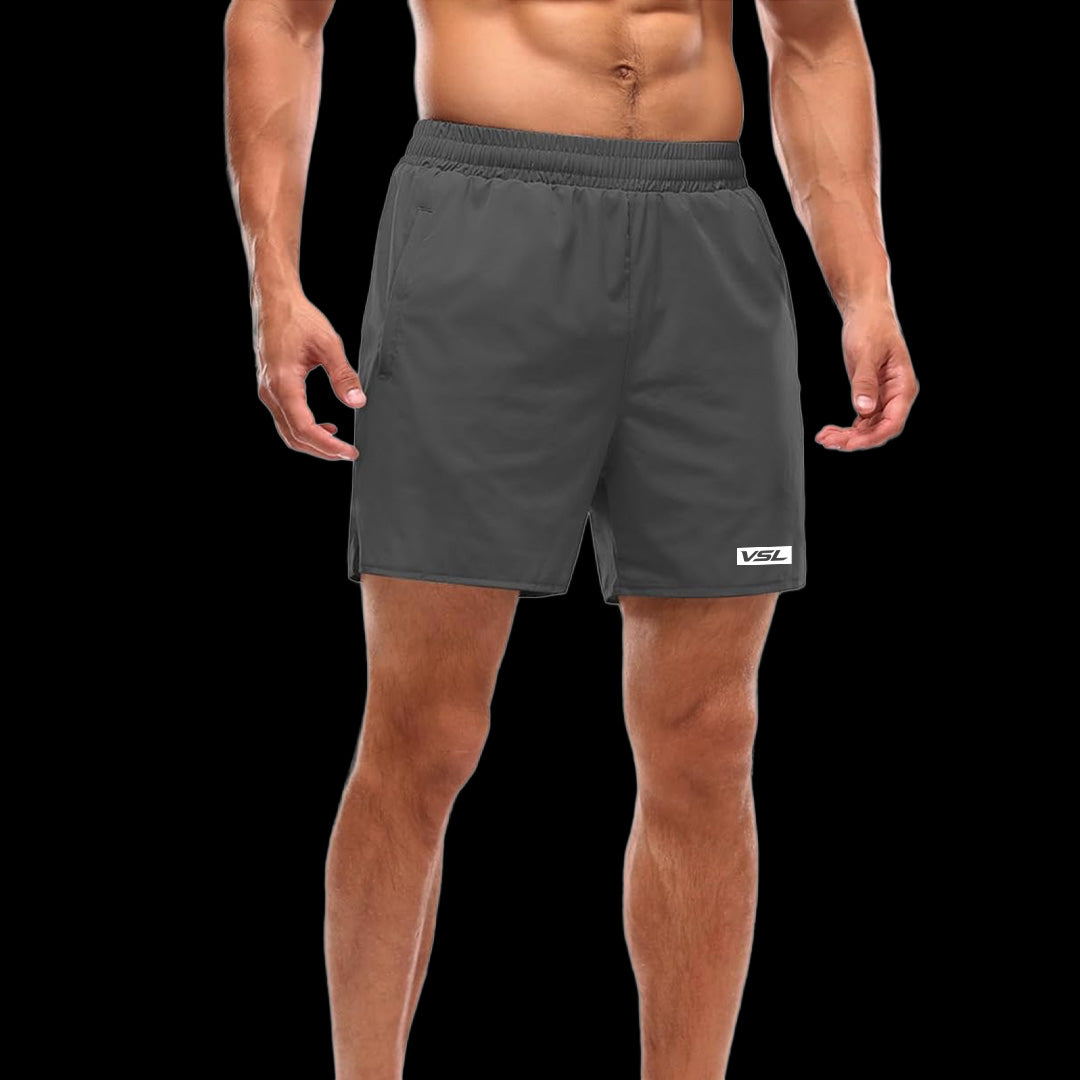 VSL Grey 5 inch Lined Shorts