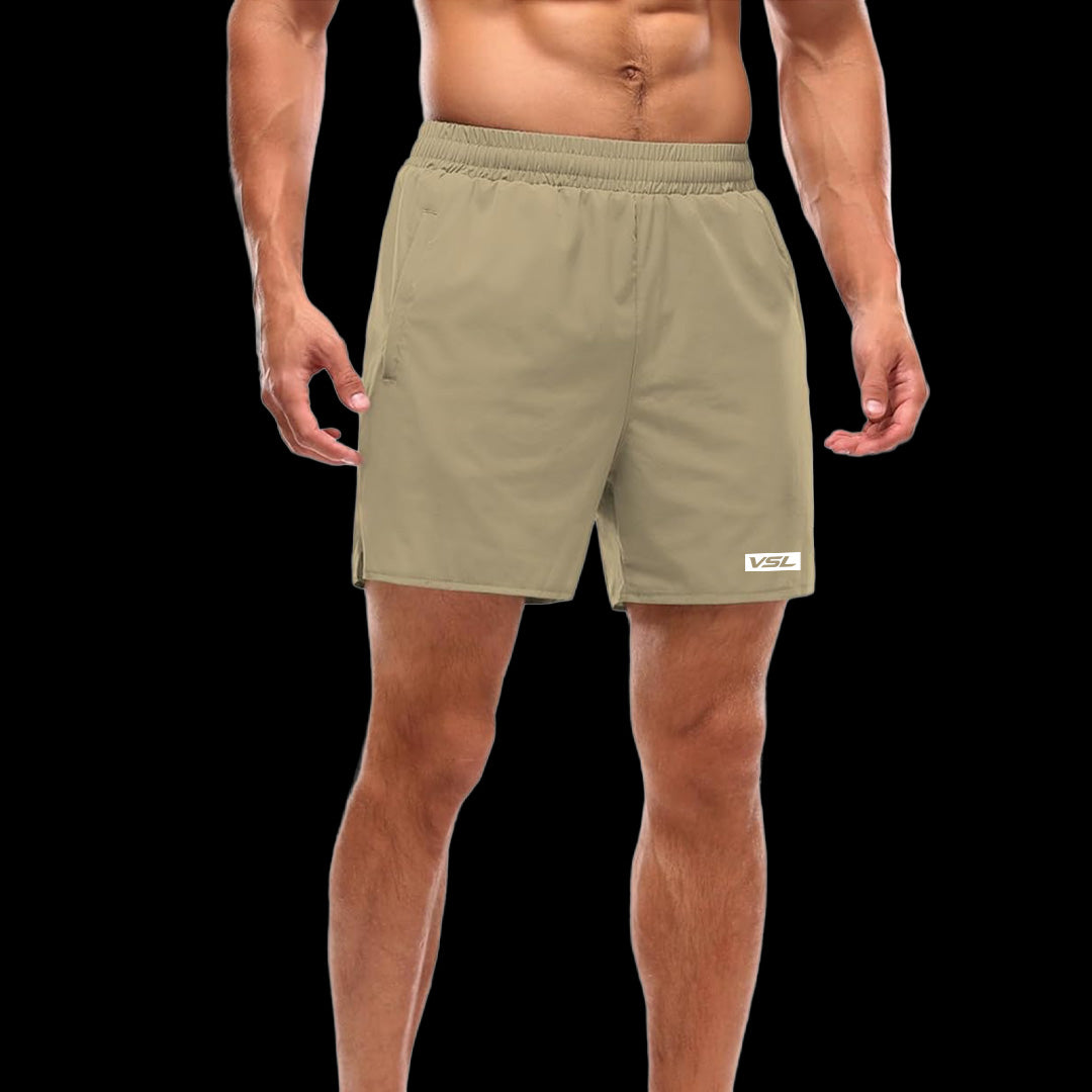 VSL Khaki 5 inch Lined Shorts