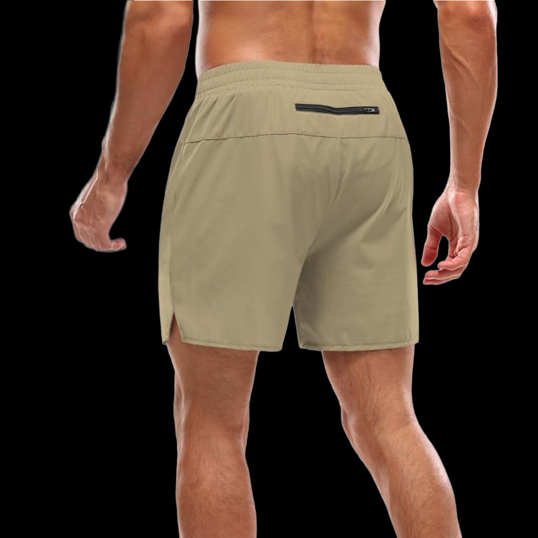 VSL Khaki 5 inch Lined Shorts