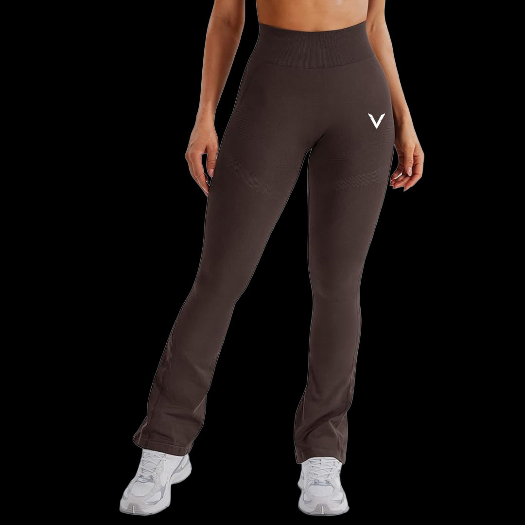 VSL Brown Mini Flare Leggings