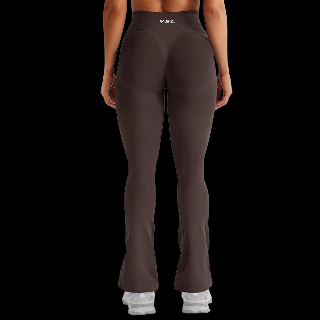 VSL Brown Mini Flare Leggings