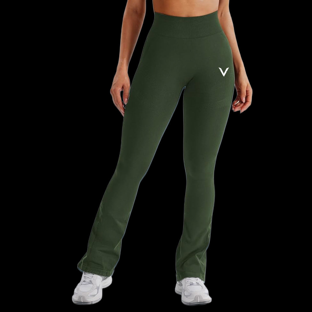 VSL Green Mini Flare Leggings