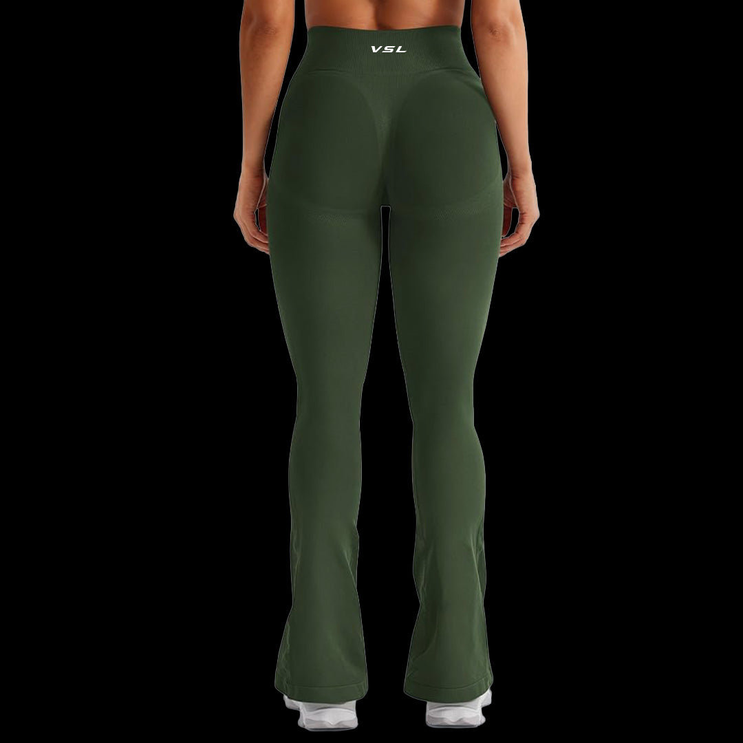 VSL Green Mini Flare Leggings