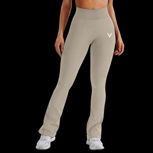 VSL Oatmeal Mini Flare Leggings