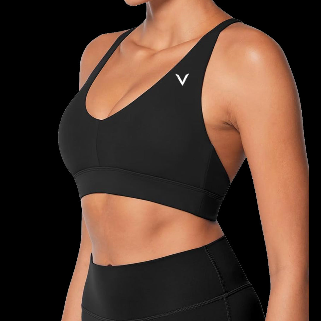 VSL Black X Back Sports Bra