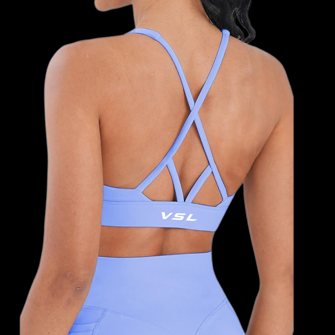 VSL Lilac X Back Sports Bra