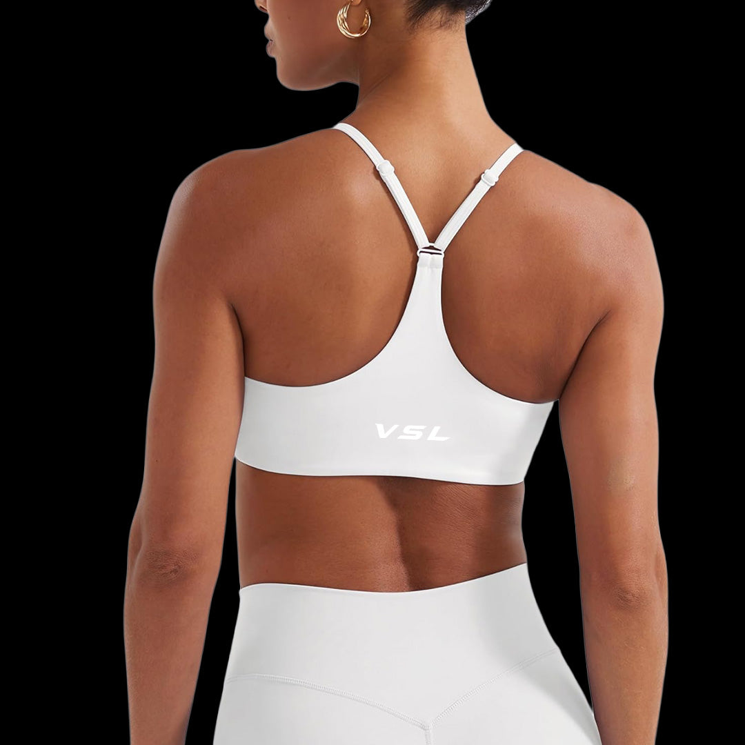 VSL Cream Y Back Sports Bra