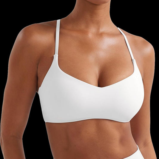 VSL Cream Y Back Sports Bra