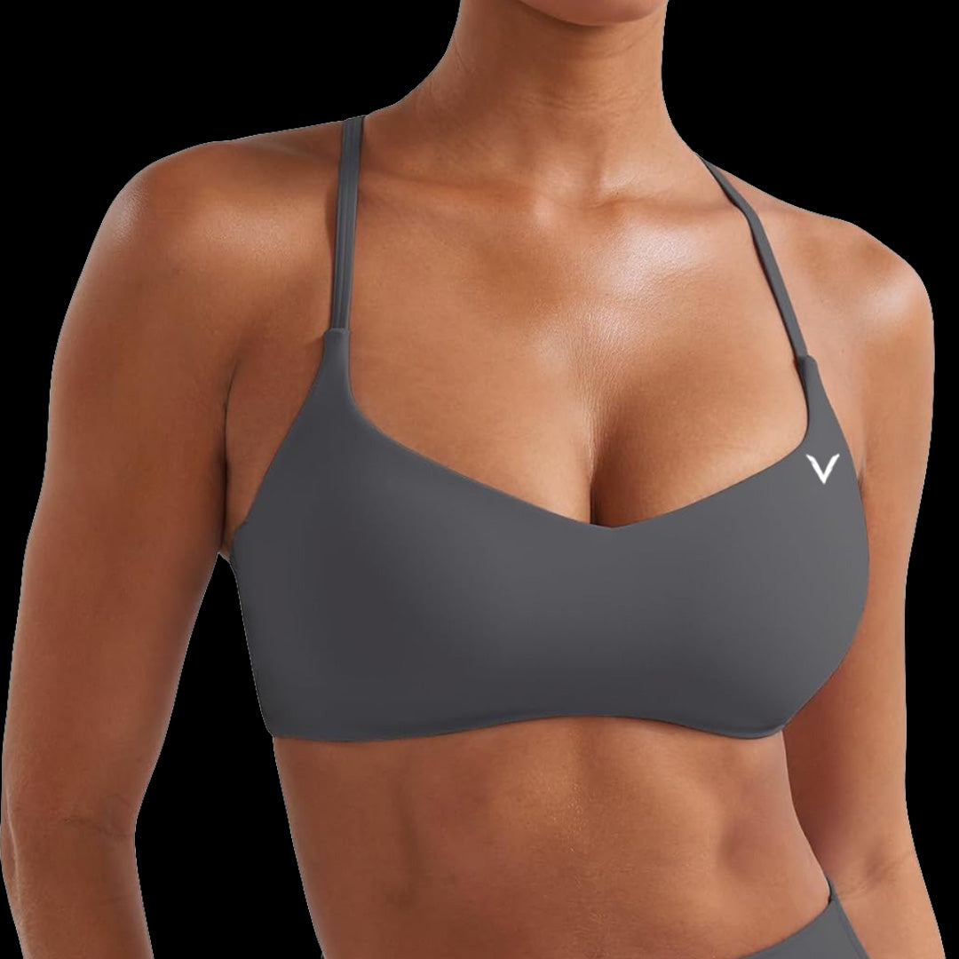 VSL Gray Y Back Sports Bra