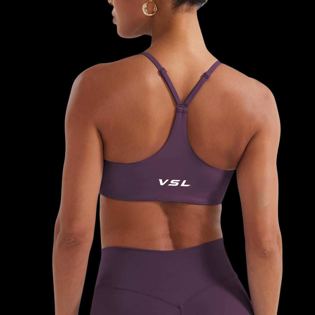 VSL Plum Y Back Sports Bra