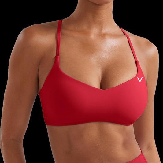VSL Red Y Back Sports Bra