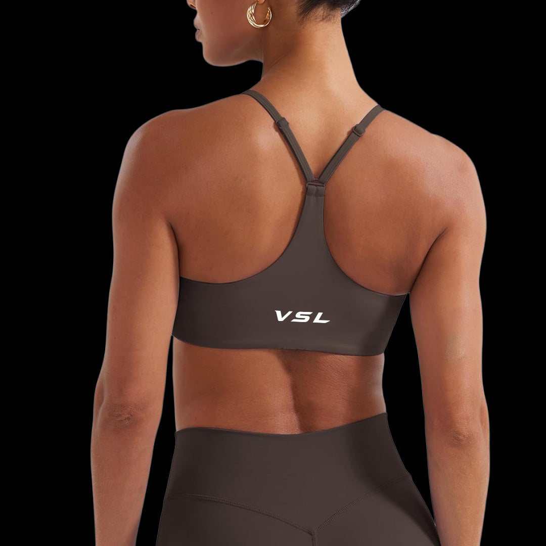 VSL Brown Y Back Sports Bra